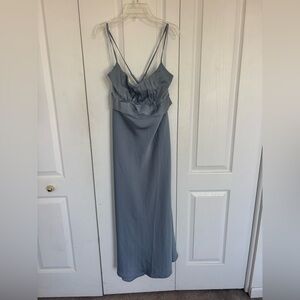 Dusty Blue Midi Dress